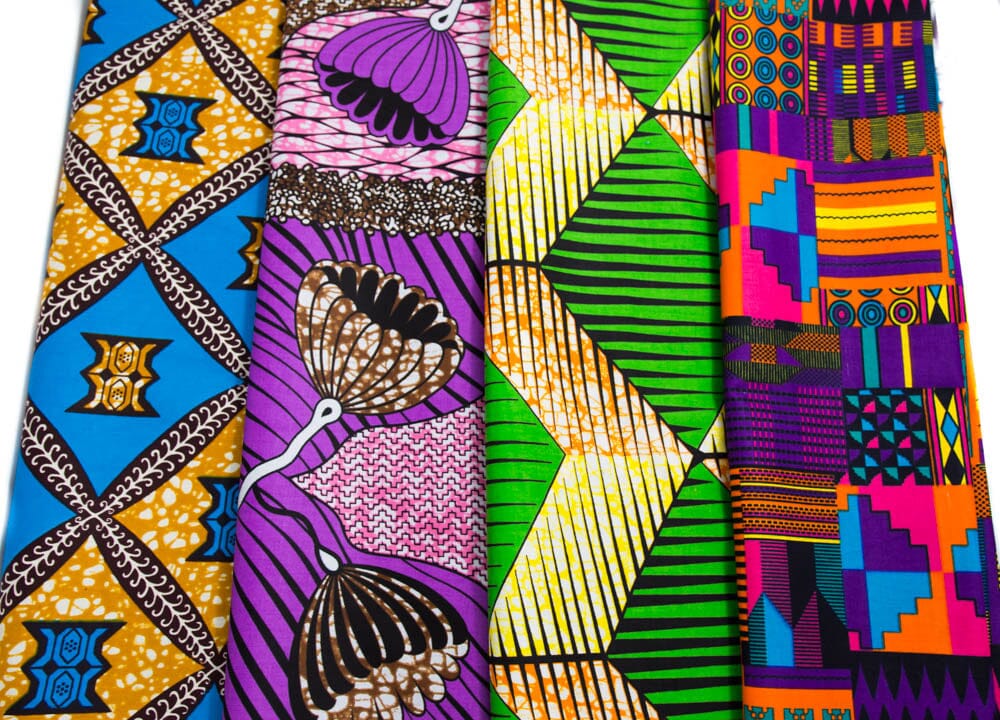 WP1828 - African Ankara Fabric Clothing bundle/ 4 pieces of 2 Yards - Tess World Designs