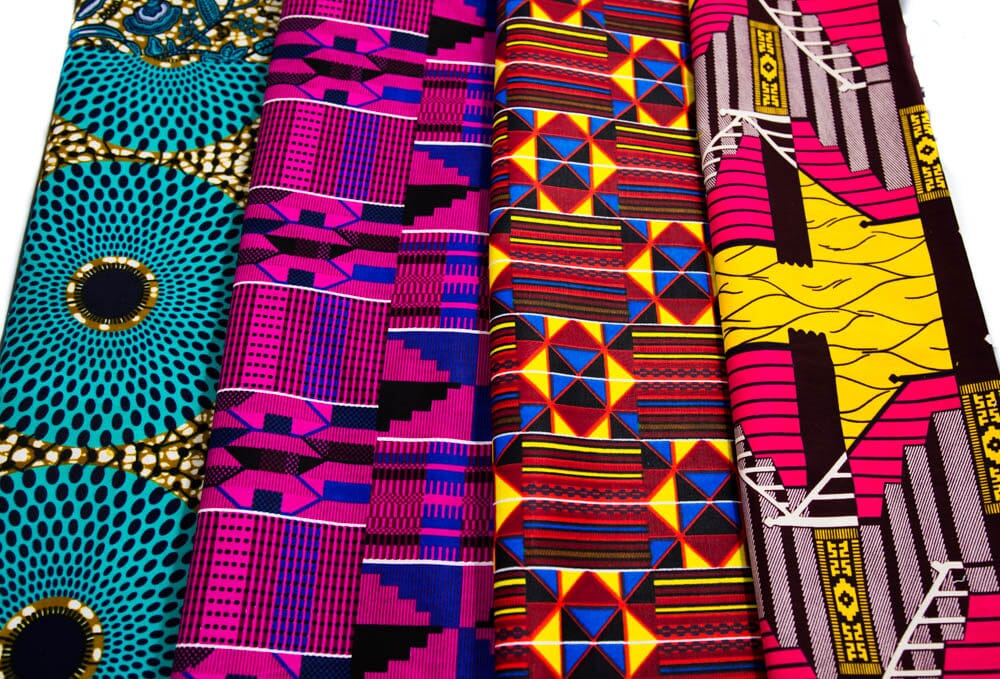 WP1752-TPRY - 2 yard African Material Fabric bundle/ 4 pieces of 2 Yards - Tess World Designs
