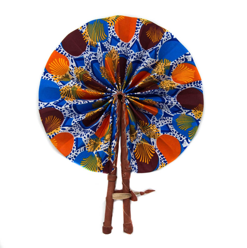 AC153 - Assorted Authentic African Handheld Fan - receive as Pictured - Tess World Designs
