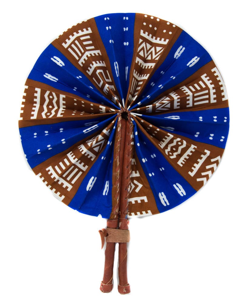 AC160 - Assorted Handcrafted African Ankara Fan From Ghana - Receive as Pictured - Tess World Designs