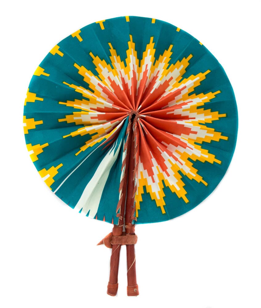 AC154 - Assorted Handmade African Handheld Fan receive as Pictured - Tess World Designs