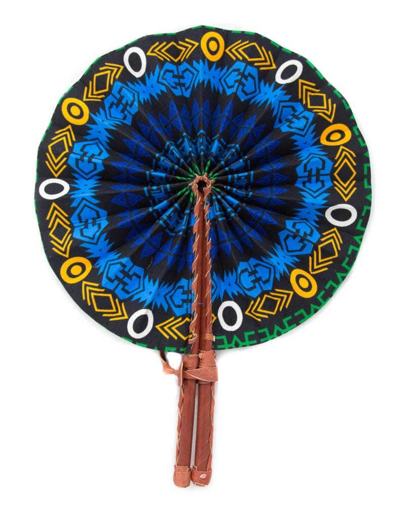 AC158 - Assorted Handmade African Handheld Fan From Ghana - Receive as Pictured - Tess World Designs