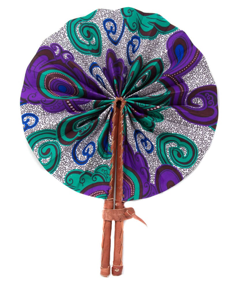 AC157 - Assorted Handmade African Handheld Fan From Ghana - Receive as Pictured - Tess World Designs