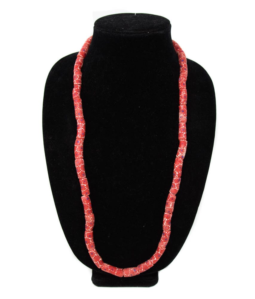 Handmade necklace recycled powder glass beads Krobo Ghana jewelry Afri –  Tribalgh