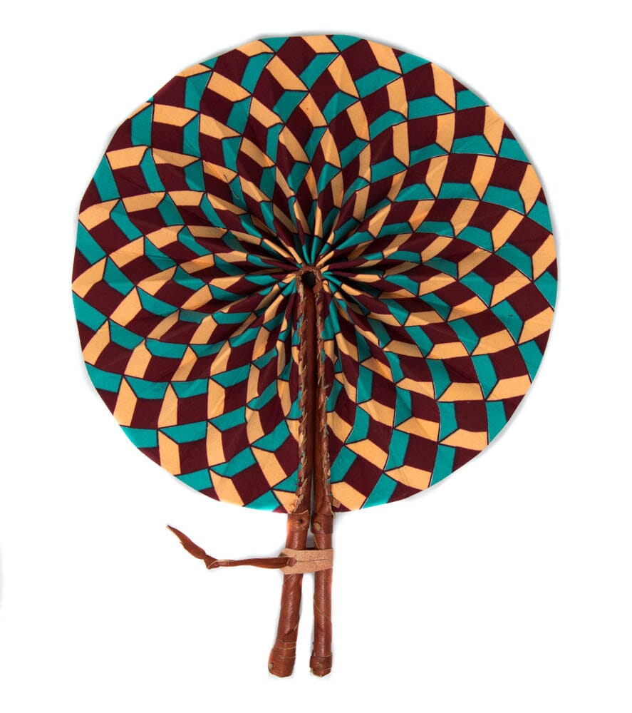 AC159 - Assorted Handmade African Handheld Fan From Ghana - Receive as Pictured - Tess World Designs