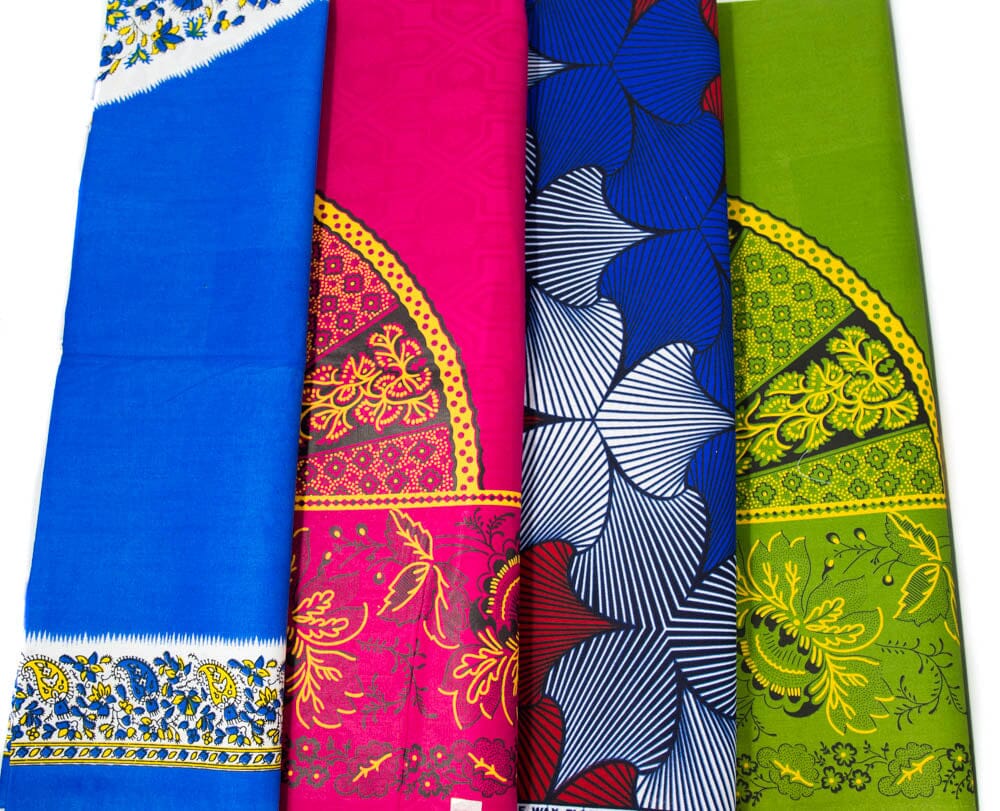 WP1776 - Assorted African Ankara Fabric bundle - 4 pieces of 2 Yards - Tess World Designs