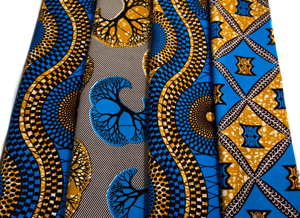 WP1810 - African Quilt Fabric Clothing bundle/ 4 pieces of 2 Yards - Tess World Designs