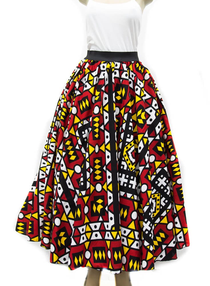 DW55 - Maxi Skirt African clothing Full Circular Tess World Designs Long Skirts -Measurement in Description - Tess World Designs