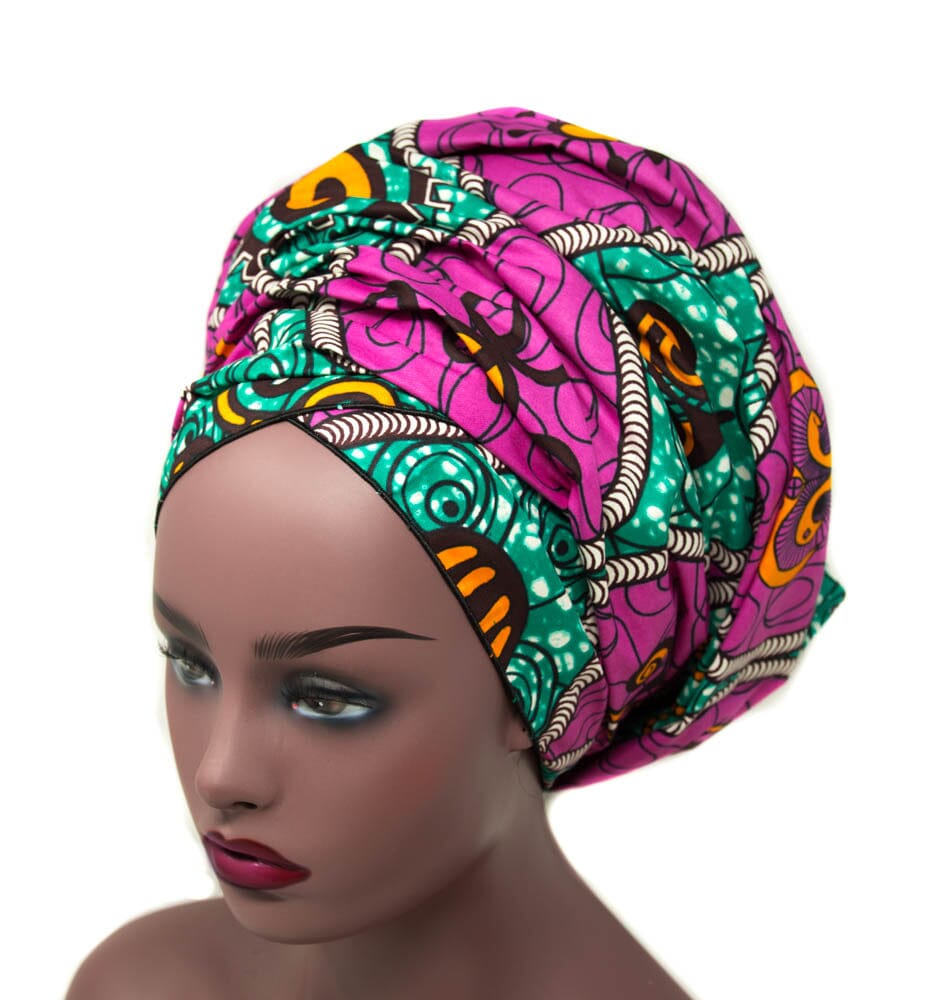 HT376 -Assorted Long African Headwraps, Ankara headwraps - Tess World Designs