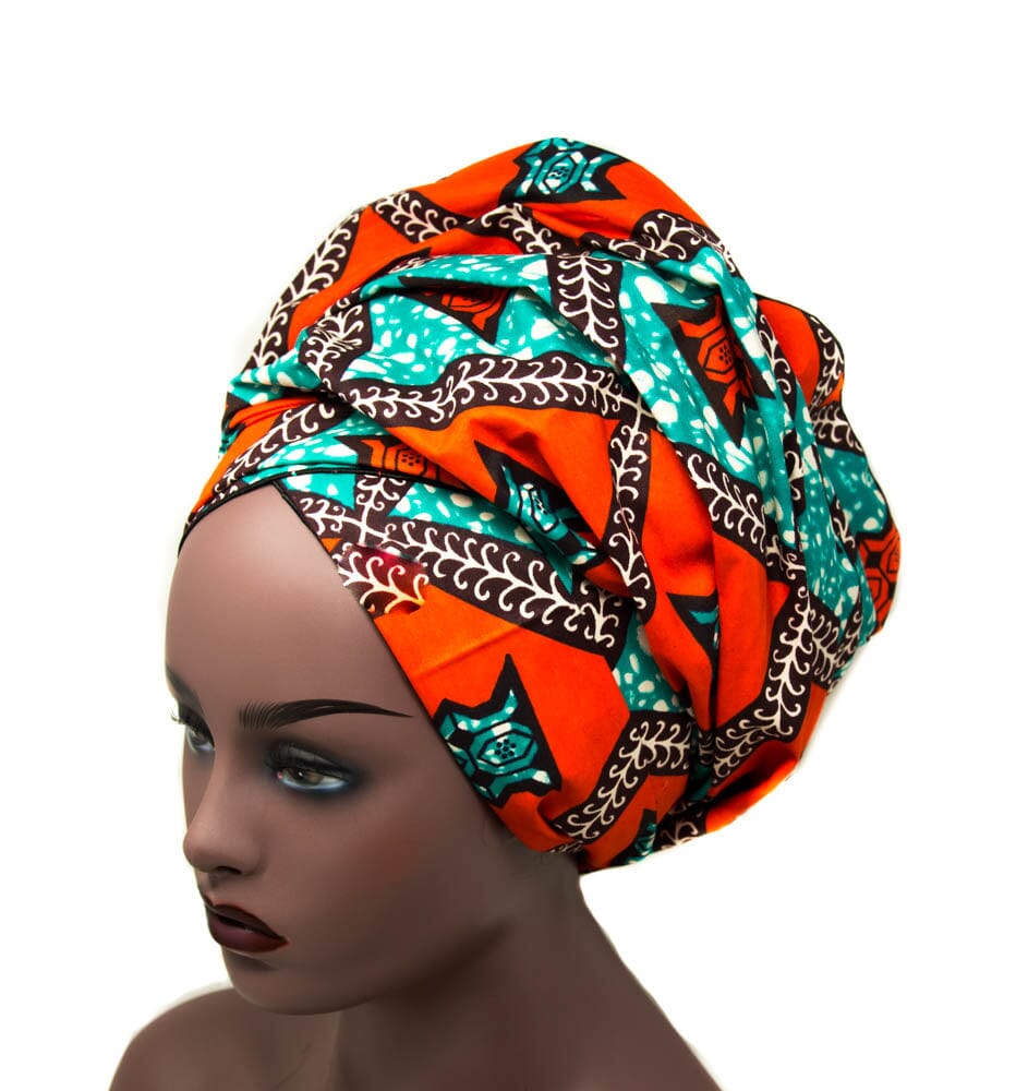 HT376 -Assorted Long African Headwraps, Ankara headwraps - Tess World Designs