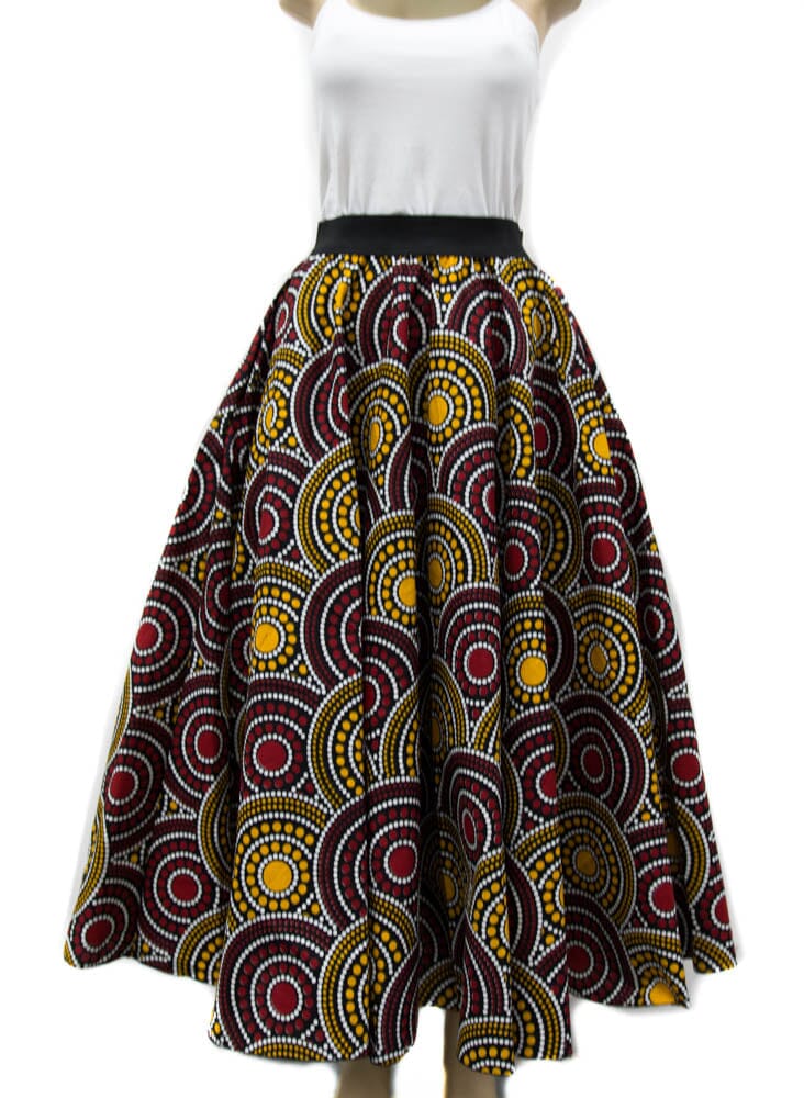 DW59 - Maxi Skirt African clothing Full Circular Tess World Designs Long Skirts -Measurement in Description - Tess World Designs