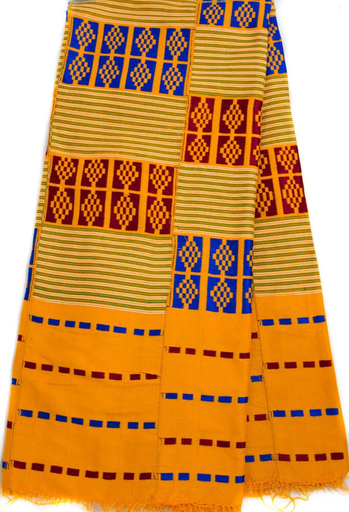 WK71 - Large Male and Female Kente Cloth/ Authentic Handwoven Kente from Ghana - Tess World Designs