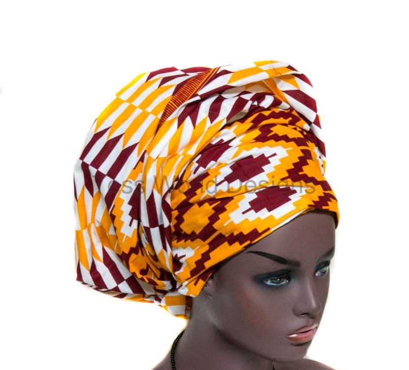 African Head scarfs, African head wraps for women, Efia HT299 - Tess World Designs