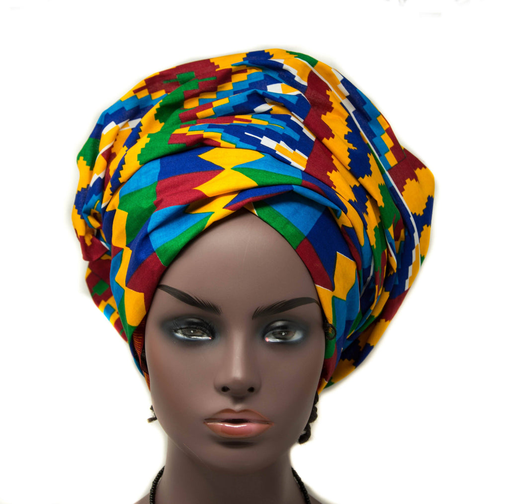 African head wrap, African Head scarfs, Akpene HT297 - Tess World Designs