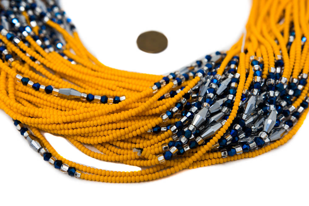 African Waist Beads, Red Waist Beads, Ghana Waist Beads, Belly Chain, Royal  Blue and Gold Waist Beads, Crystal Waist Beads -  Israel