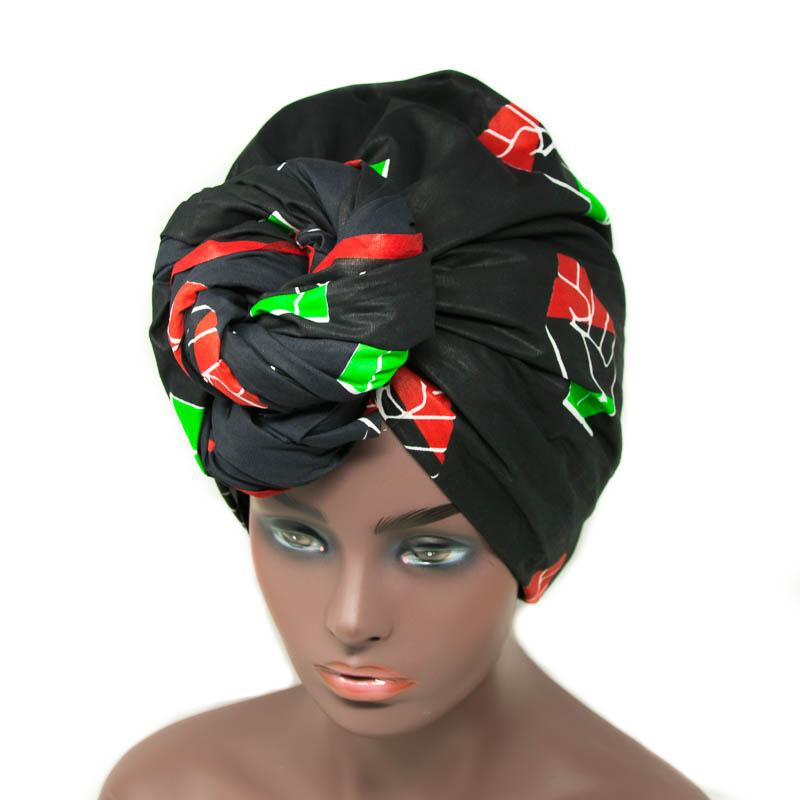 Black African fabric Head wraps/ Turban HT342 - Tess World Designs