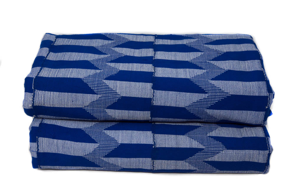 WK163 - 2-piece Queen Set, Authentic Handwoven Ewe Kete/Ghana Kente Cloth - Tess World Designs