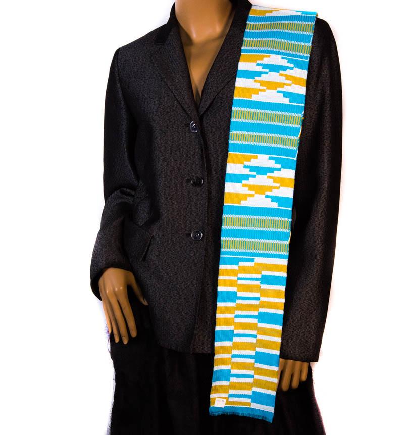 Hand woven Kente sash, stole from Ghana Mukasa KS24 - Tess World Designs