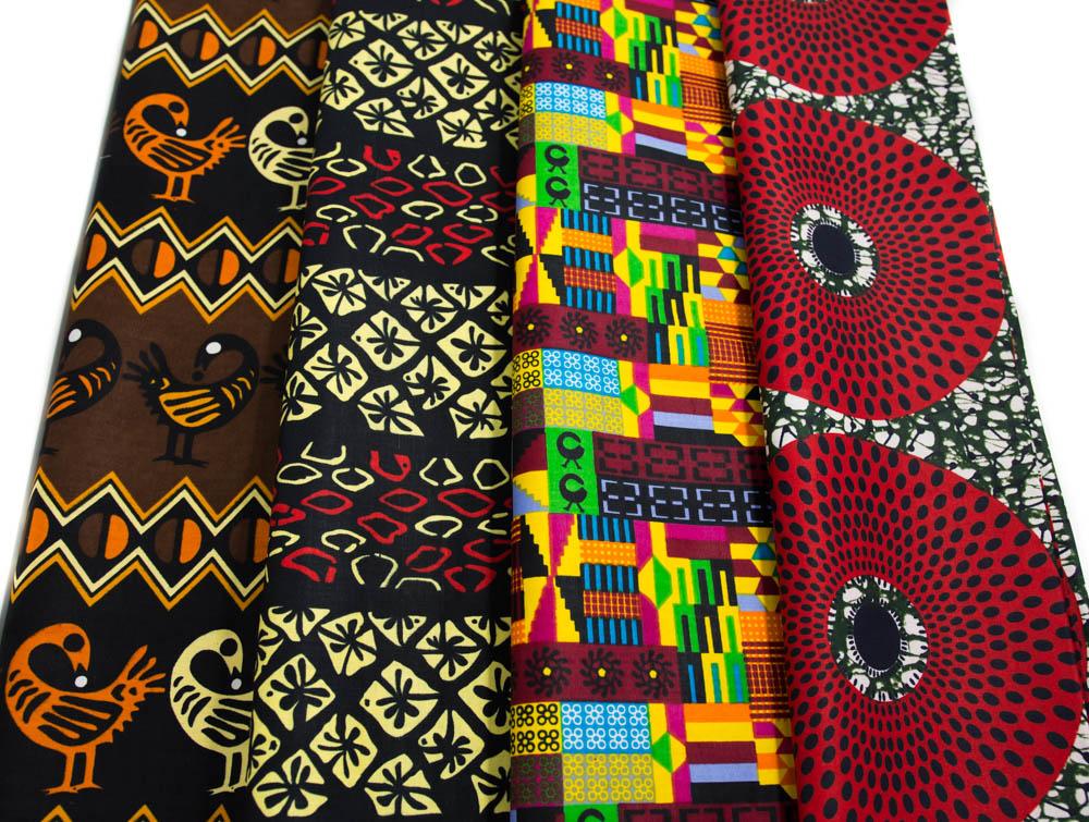 Two yard Ankara Fabric bundle/ 4 pieces - WP1642 - Tess World Designs
