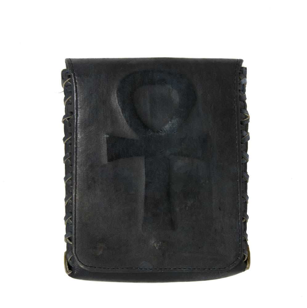 BG64 - Assorted Handmade leather Ankh Cross Body Bag/ Gift supply. - Tess World Designs