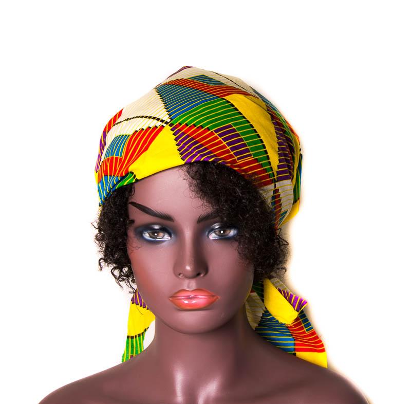 6 Random Bandana size African Head Wraps/ headband for women HT346 - Tess World Designs