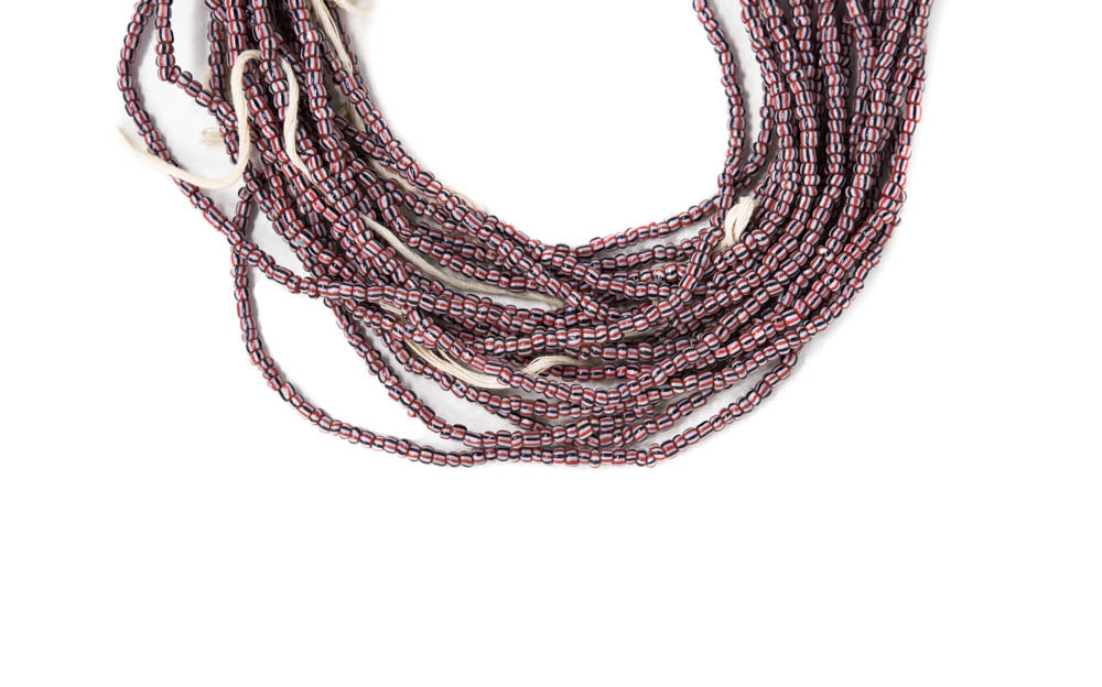 AB14-BRW, African Waist Beads, Trade Ghana Seed Krobo Beads - Tess World Designs