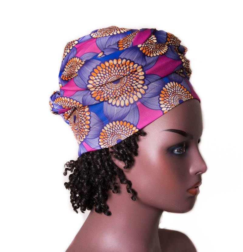 Tubular Stretch headwrap | African Head wraps | Stretch SHT04 - Tess World Designs
