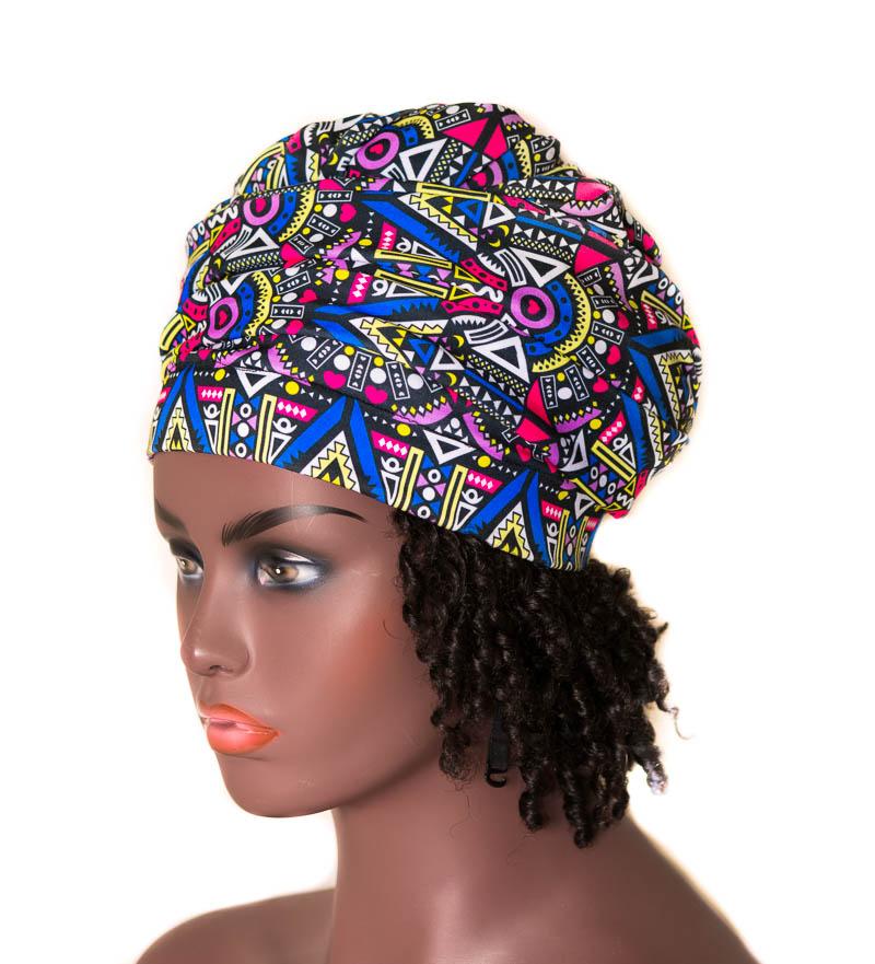 Tubular Stretch headwrap | African Head wraps | Stretch Headwrap | Zulu Wrap SHT08 - Tess World Designs