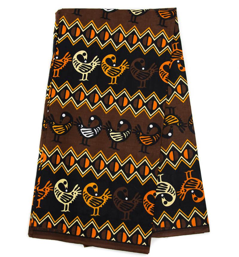 Brown African fabric by the yard/ Authentic Sankofa Adinkra Ankara Fabric WP1555-1 - Tess World Designs