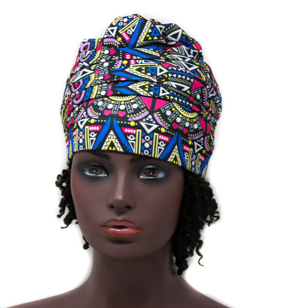 Tubular Stretch headwrap | African Head wraps | Stretch Headwrap | Zulu Wrap SHT08 - Tess World Designs