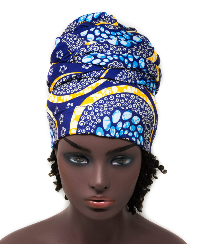 Tubular Stretch headwrap | African Head wraps | Stretch Headwrap | tessworlddesigns SHT07 - Tess World Designs