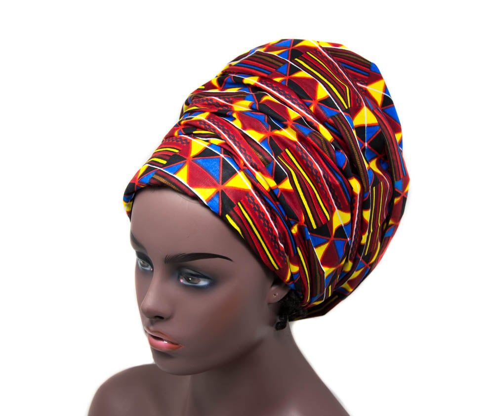 Magenta African fabric Head wraps, African headwraps / HT360 - Tess World Designs