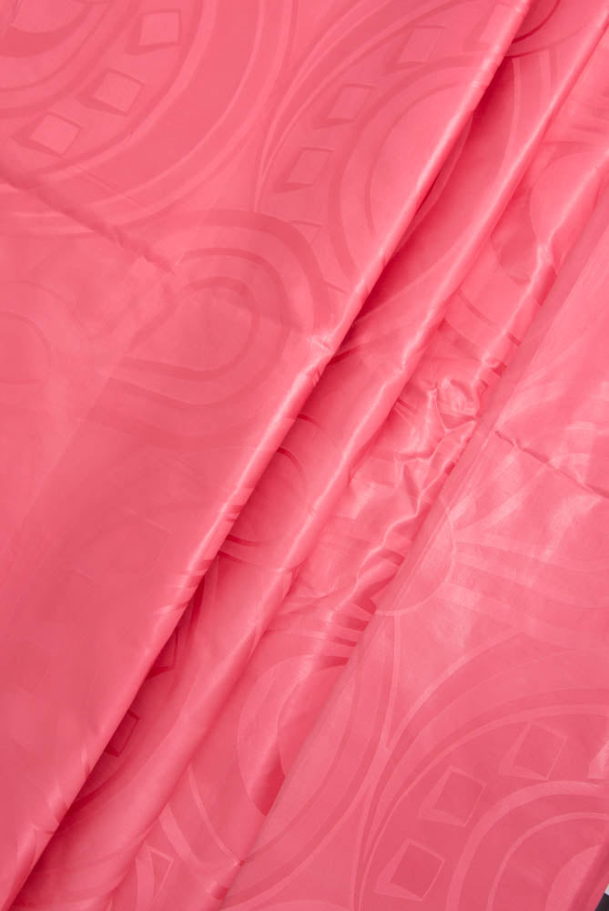 B185 - Salmon Guinea brocade, Soft Bazin riche fabric by the yard - Tess World Designs
