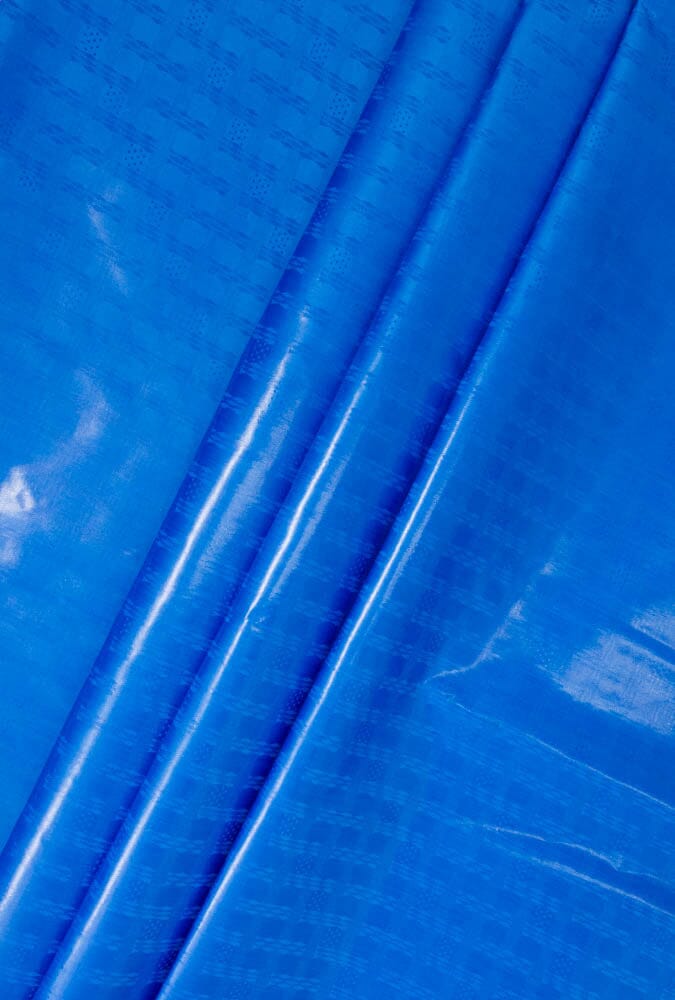 B153-BLUE - Bazin Guinea Brocade Cotton Fabric African Fabric per yard - Tess World Designs