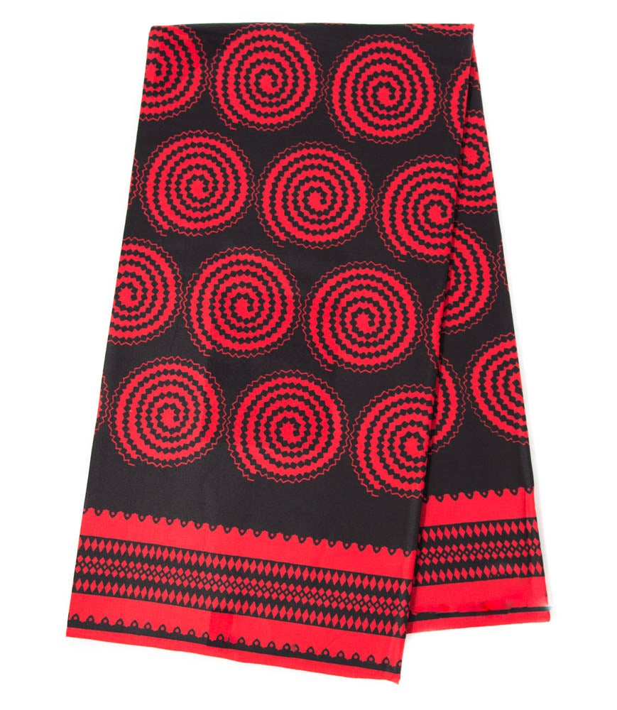 African Print fabric/ Ankara fabric/ Black and Red WP1675 - Tess World Designs