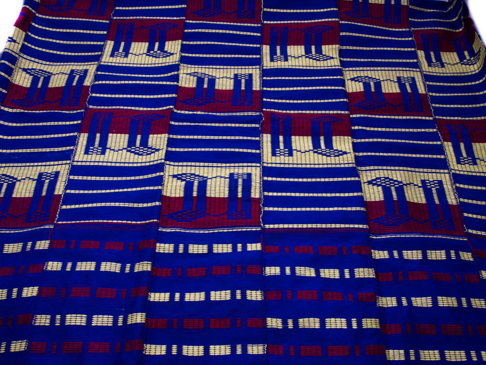 WK159 - 1 King, 2 Queen Set, Authentic hand Woven Kente Cloth from Ghana - Tess World Designs