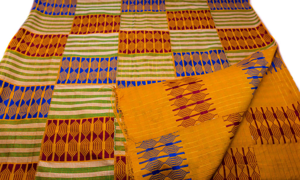 Handmade Kente Cloth/ Authentic Handwoven from Ghana/ Nunya WK95 - Tess World Designs