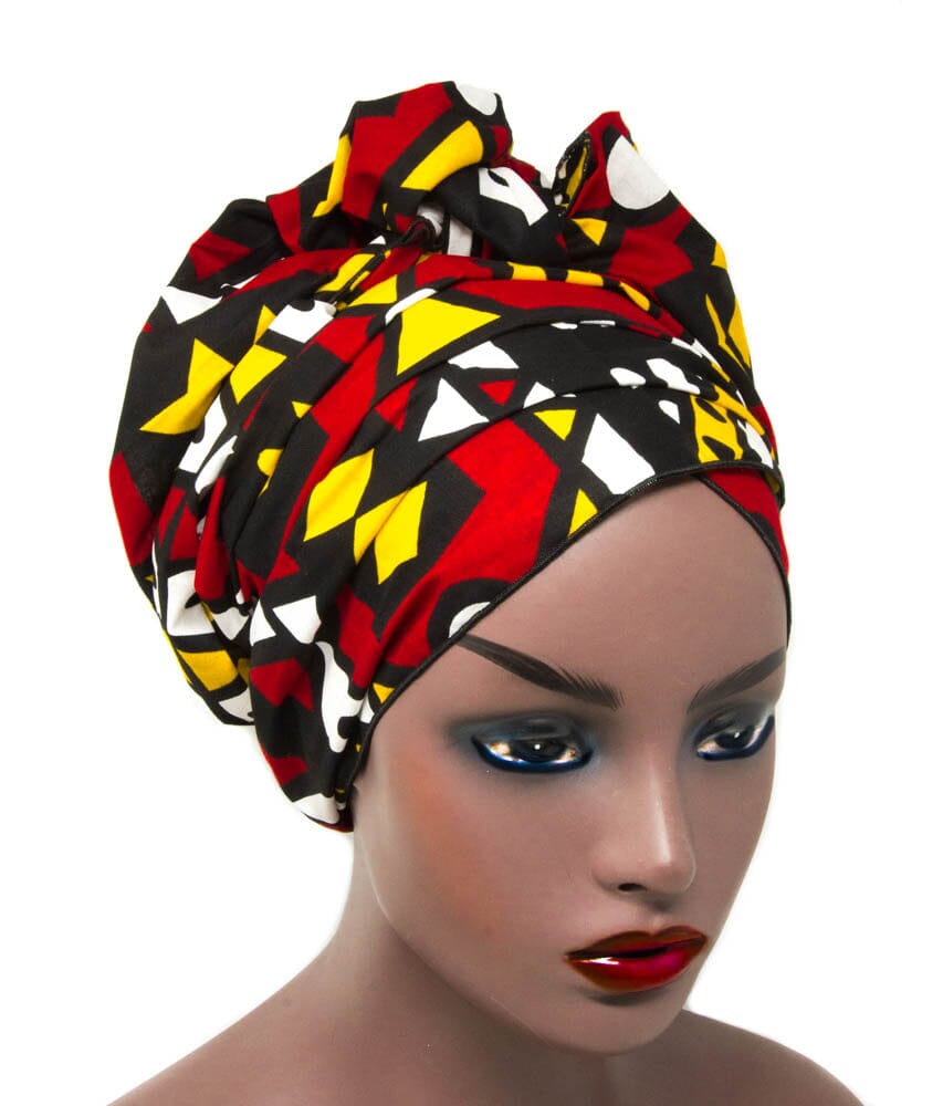 HT62 - African Head Wraps, Samakaka headwrap - Tess World Designs