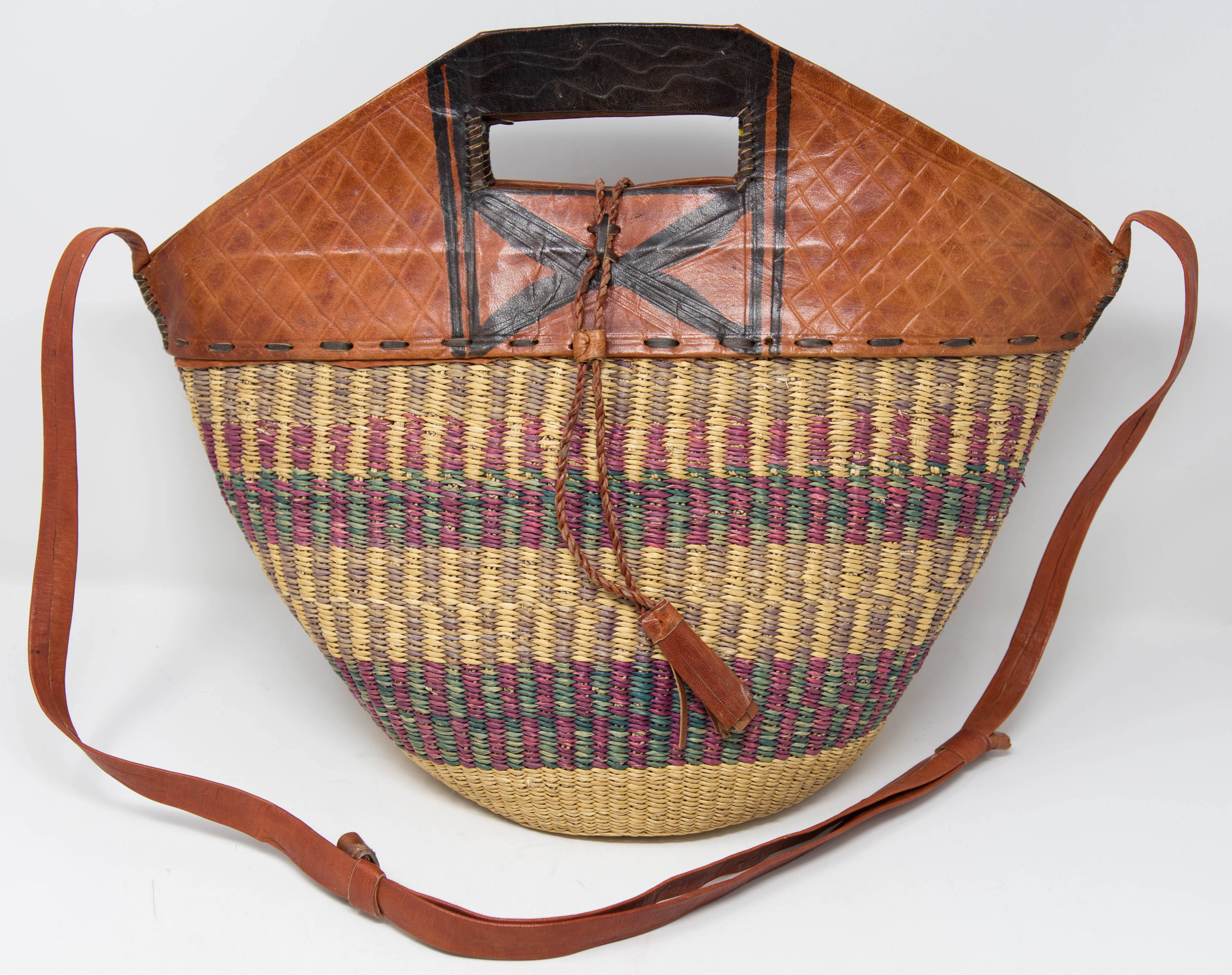Ghana Woven Bolga Basket Bag Handmade ladies bag– Tess World