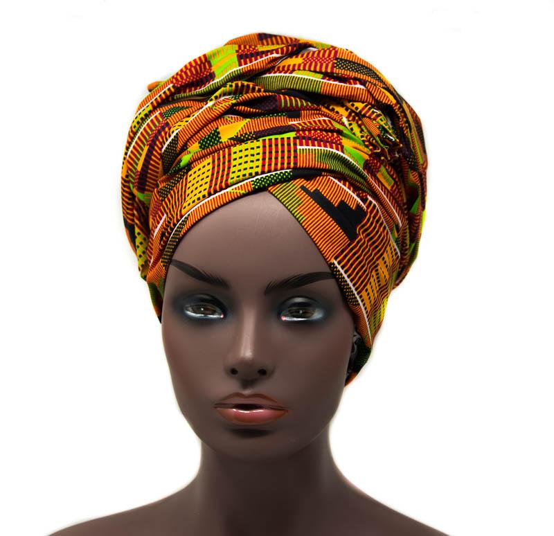 Kente Headwraps, Traditional African fabric HT114 - Tess World Designs