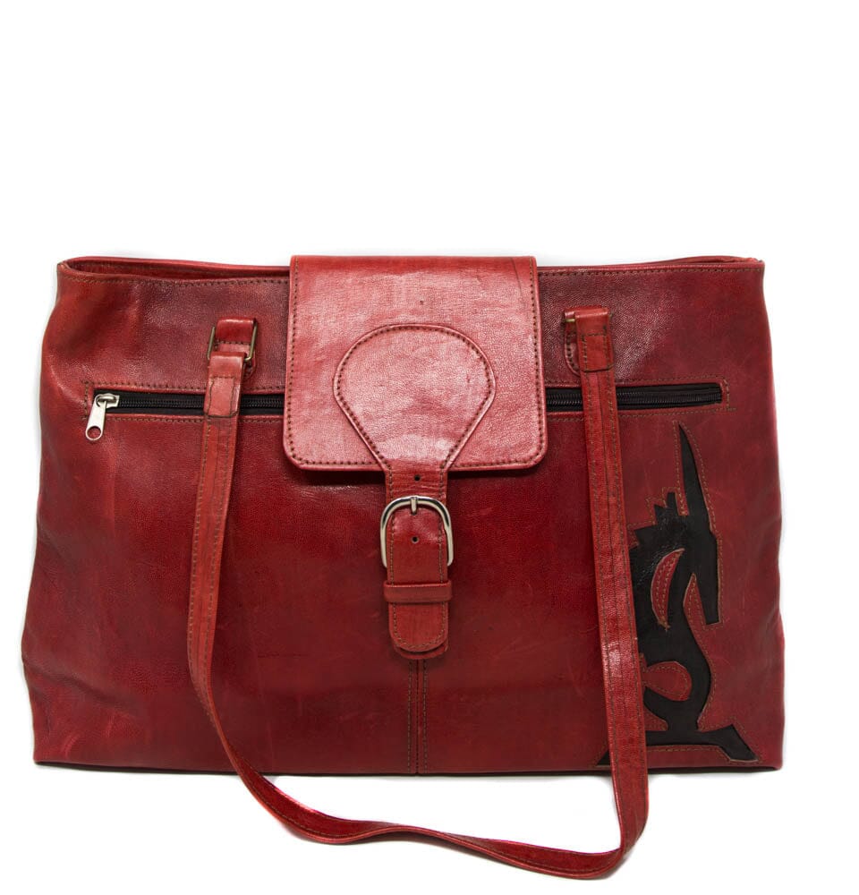 BG143 - Exclusive Assorted Large Handmade Mali leather bag, made in West Africa - Tess World Designs