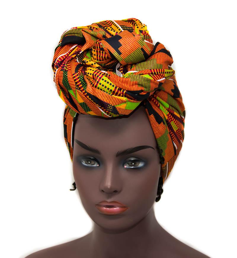 Kente Headwraps, Traditional African fabric HT114 - Tess World Designs