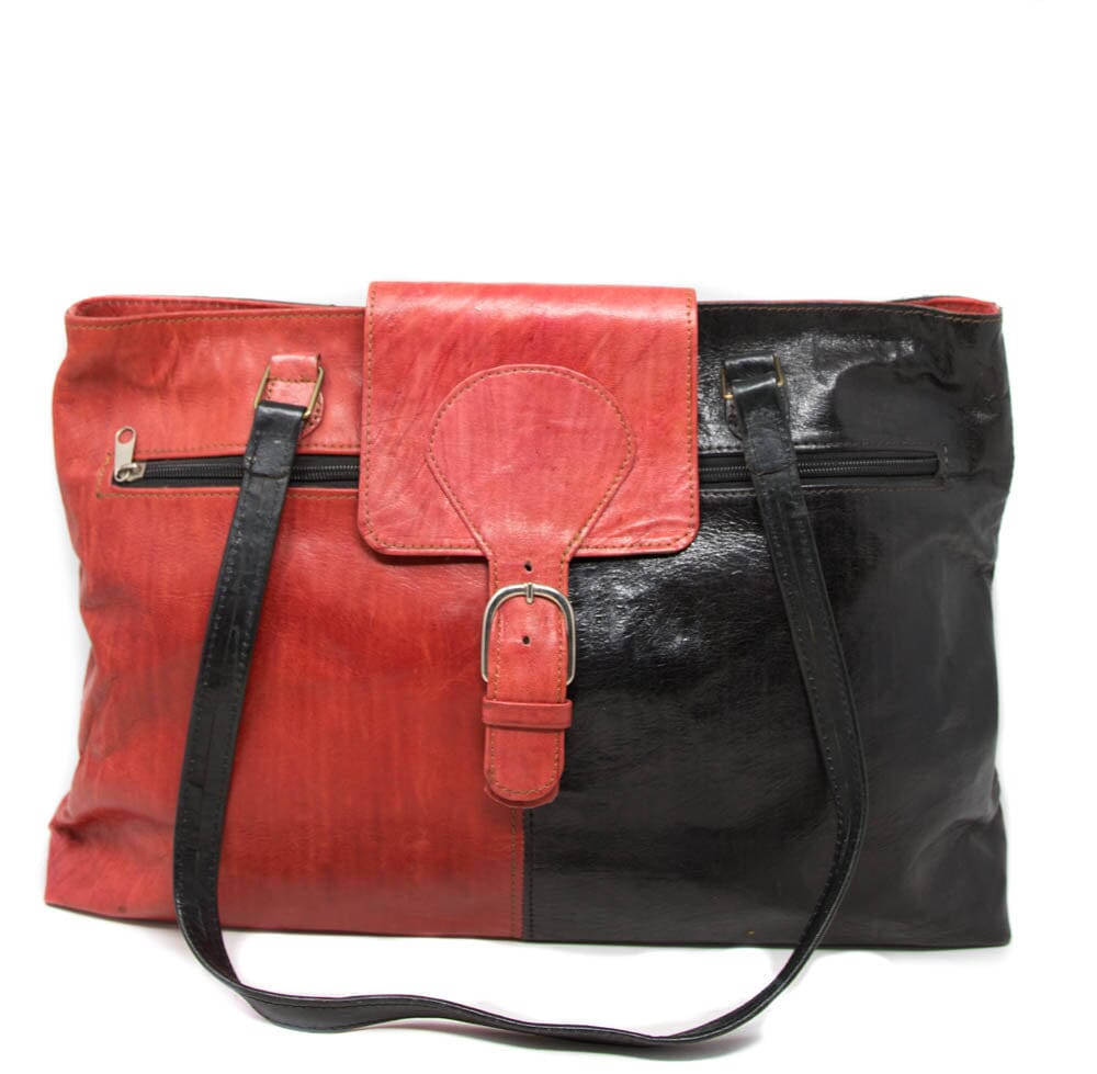 BG143 - Exclusive Assorted Large Handmade Mali leather bag, made in West Africa - Tess World Designs