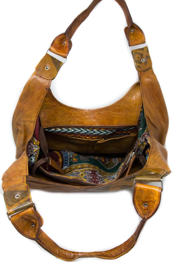 BG37 - Exclusive Handmade leather bag | Uniquely made in West Africa - Tess World Designs