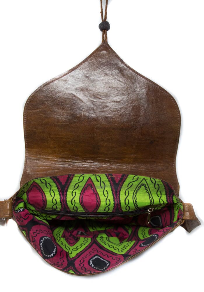 BG143 - Authentic Handmade African leather bag from Mali West African bag - Tess World Designs