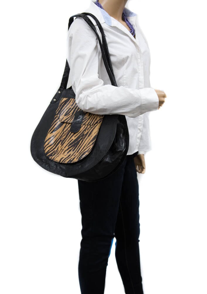 BG129 - Mali Handmade leather bag | Handcrafted Accordion Bag - Tess World Designs