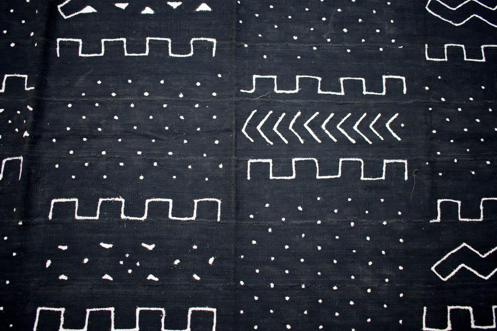 Mud cloth fabric from Mali/ African fabric/ Black and White MC256 - Tess World Designs