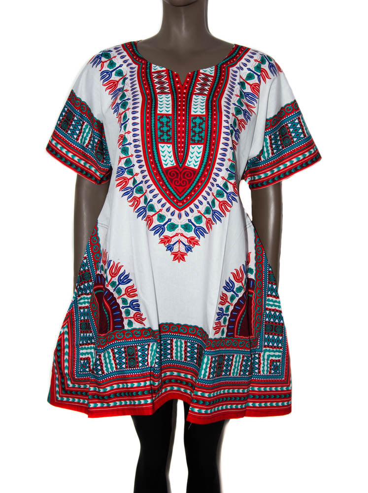 Dashiki mini African clothing Dress -DW22 - Tess World Designs