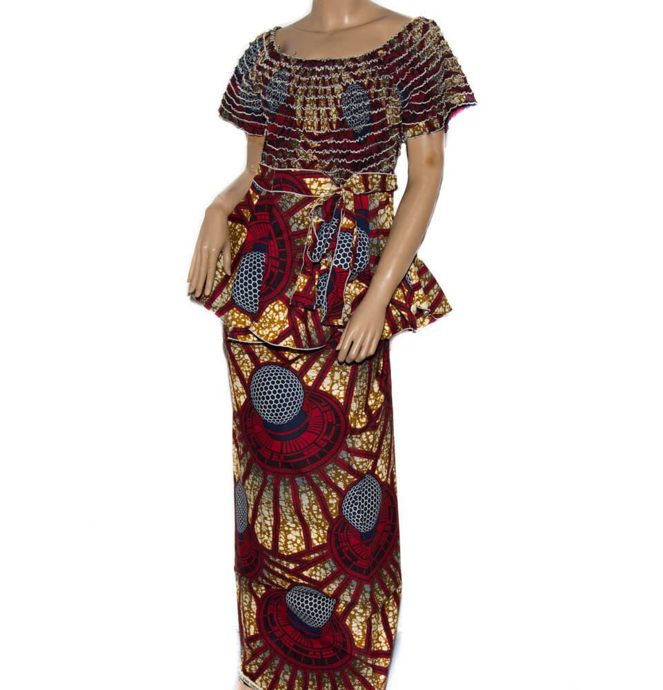 DW46 - Custom Handmade Roll Hemmed Pintuck African clothing from Togo, West Africa - Tess World Designs