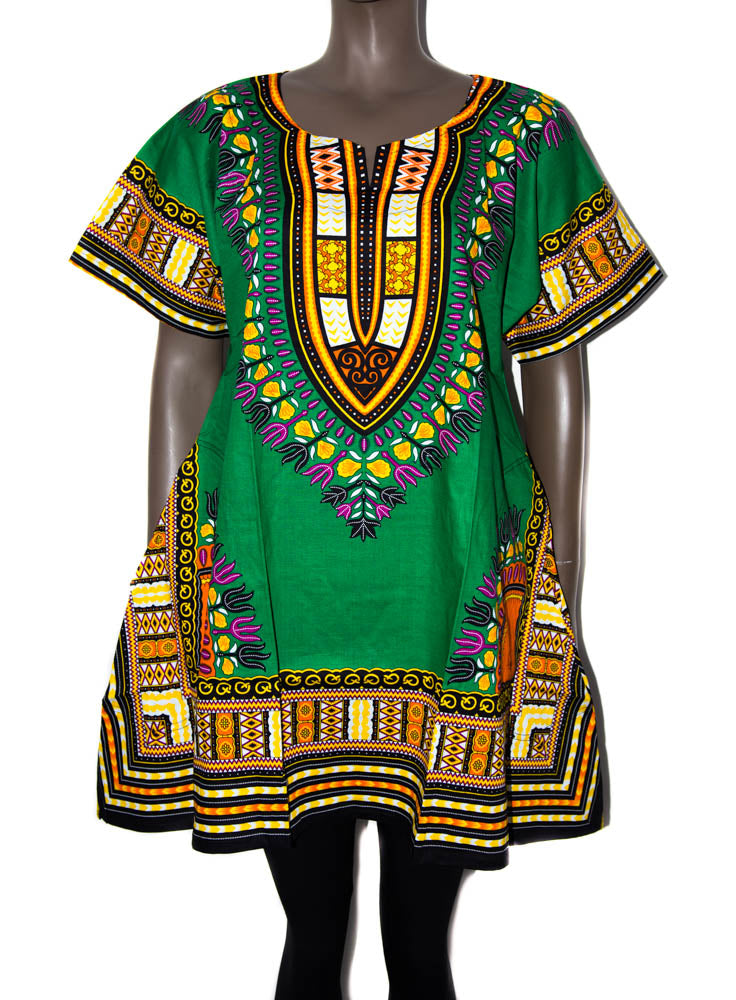 Dashiki mini African clothing Dress -DW22 - Tess World Designs